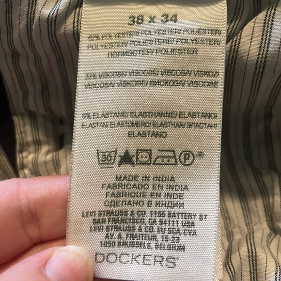 Dockers D2 Men’s Navy Blue Dress Pants Size 38W by 34L - Picture 3 of 5